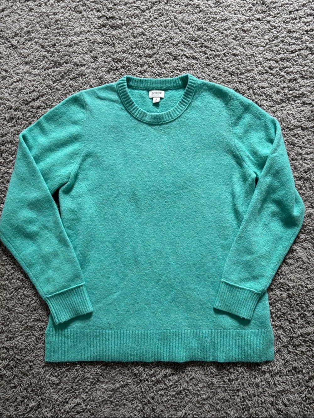 J. Crew Women's Crewneck Sweater in Teal Green - Picture 2 of 10